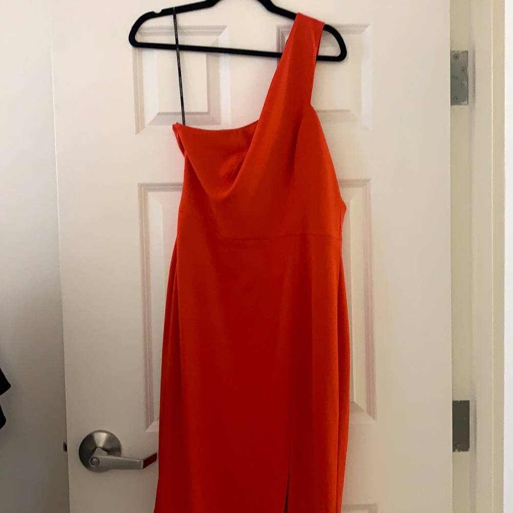 One shoulder Orange Vince camuto cocktail dress